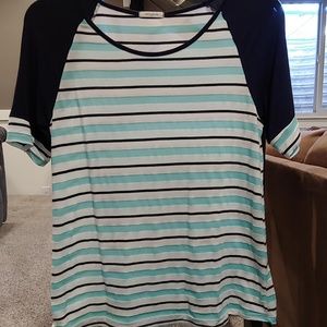 Blue stripped top